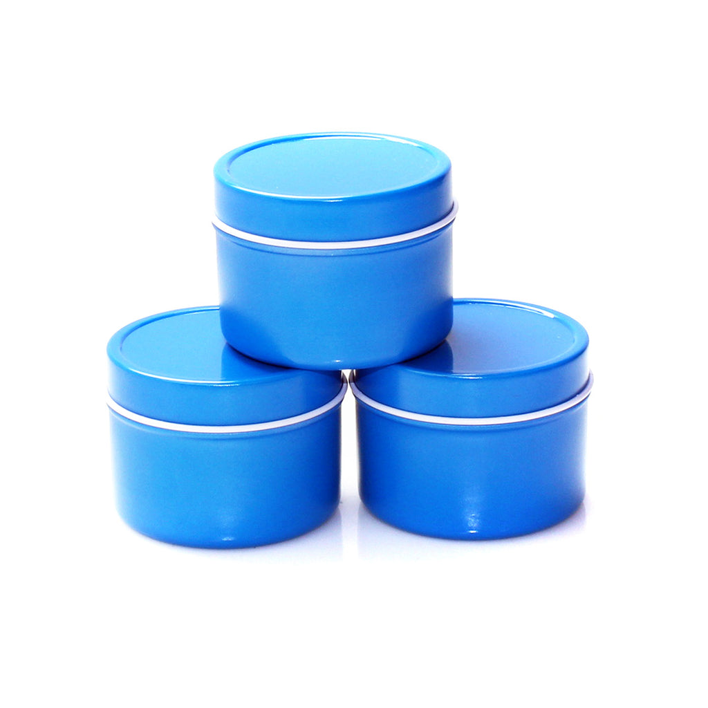 2 oz Round Tin Container with Solid Slip on Lid