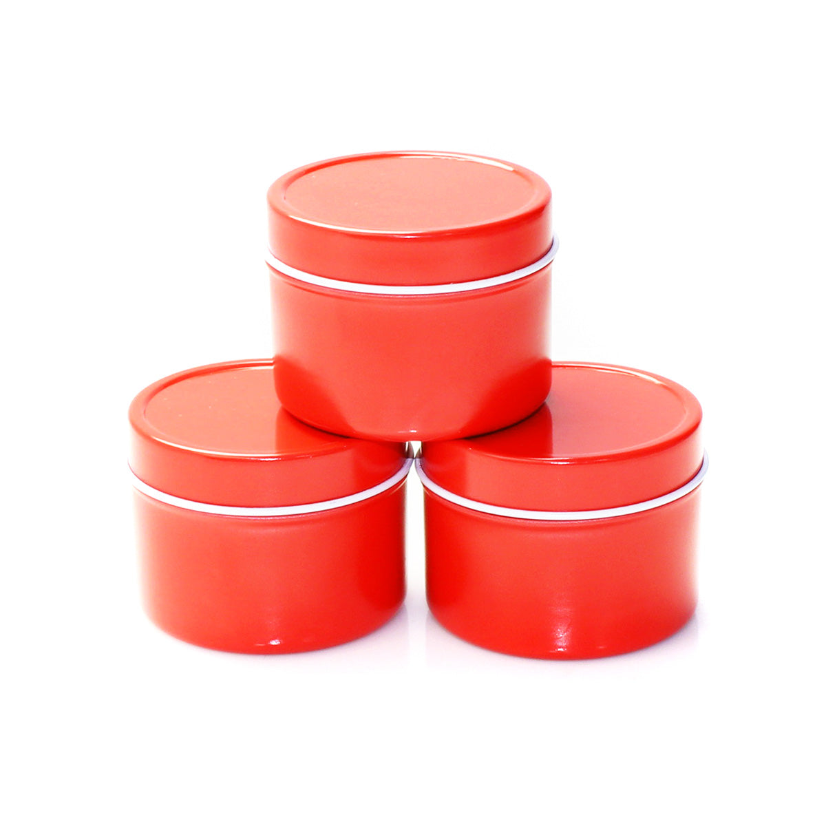 Color Deep Round Slip Cover Tin Containers