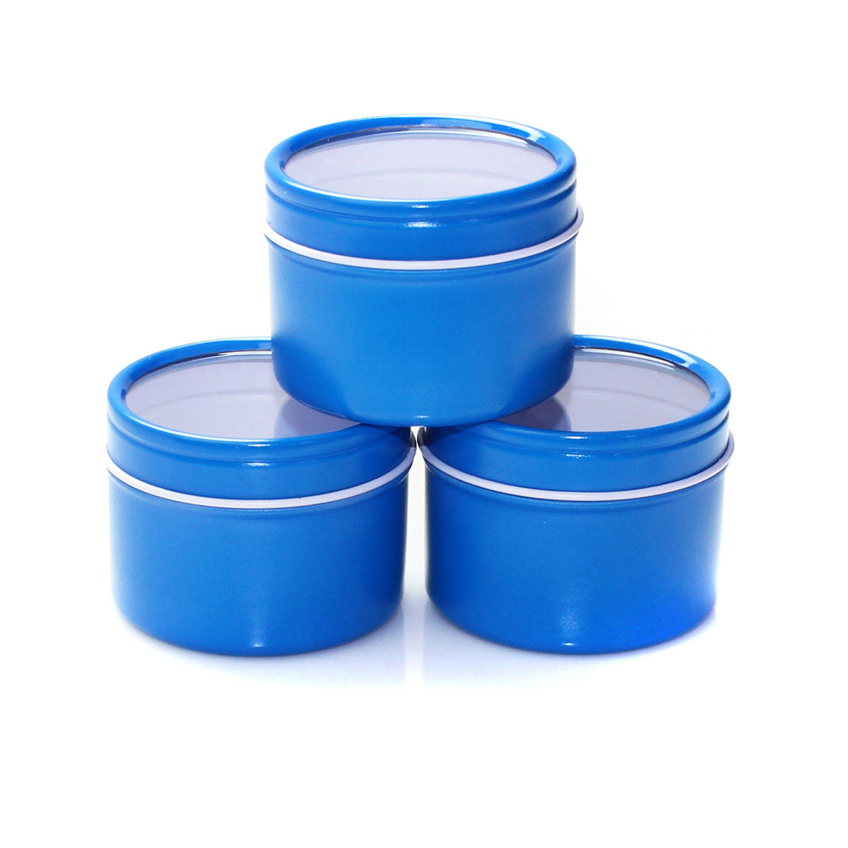 Color Deep Round Window Top Tin Containers