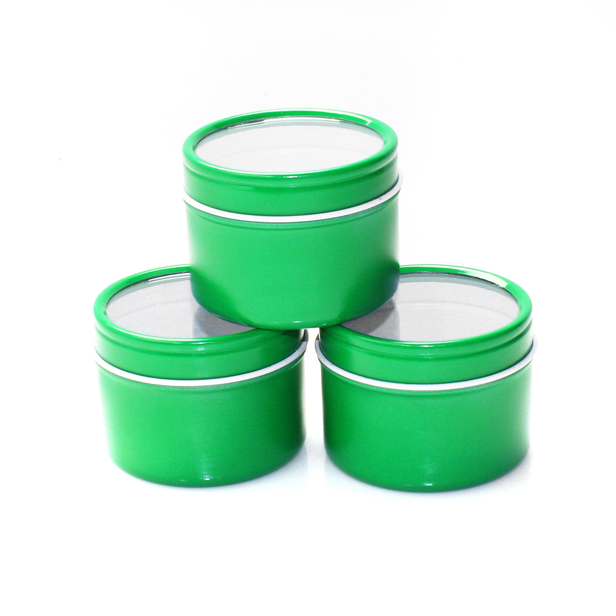 Color Deep Round Window Top Tin Containers