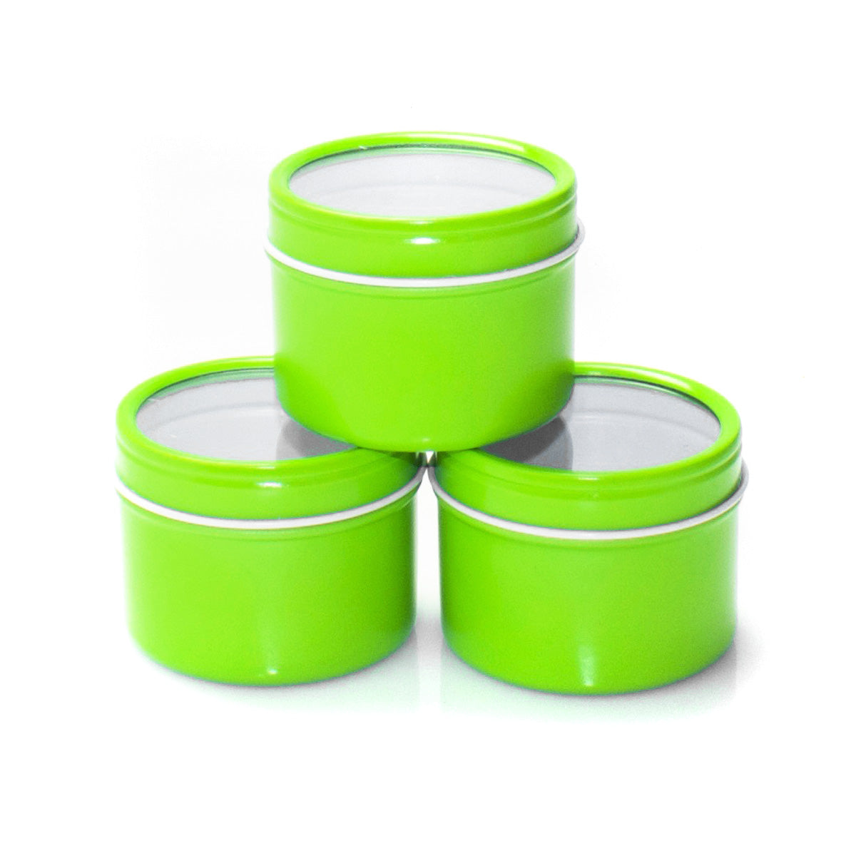 Color Deep Round Window Top Tin Containers