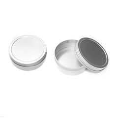 Mimi Pack 24 Pack Tins 4 oz Shallow Round Tins with Solid Slip Lids Empty  Tin Containers Cosmetics Tins Party Favors Tins and Food Storage Containers