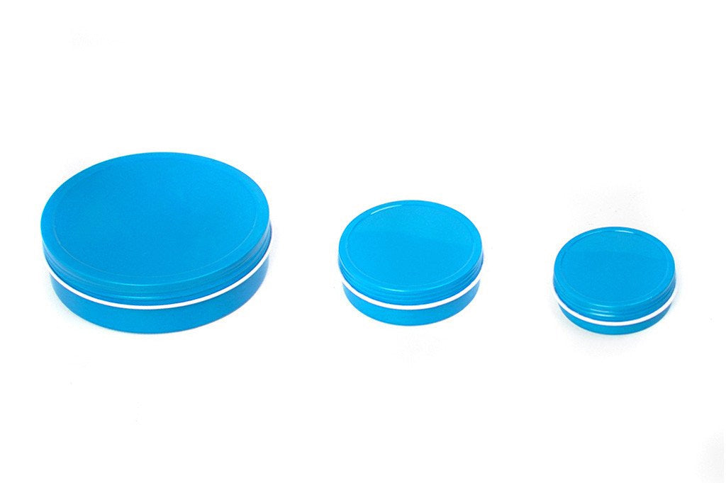 Color Shallow Round Screw Top Tin Containers