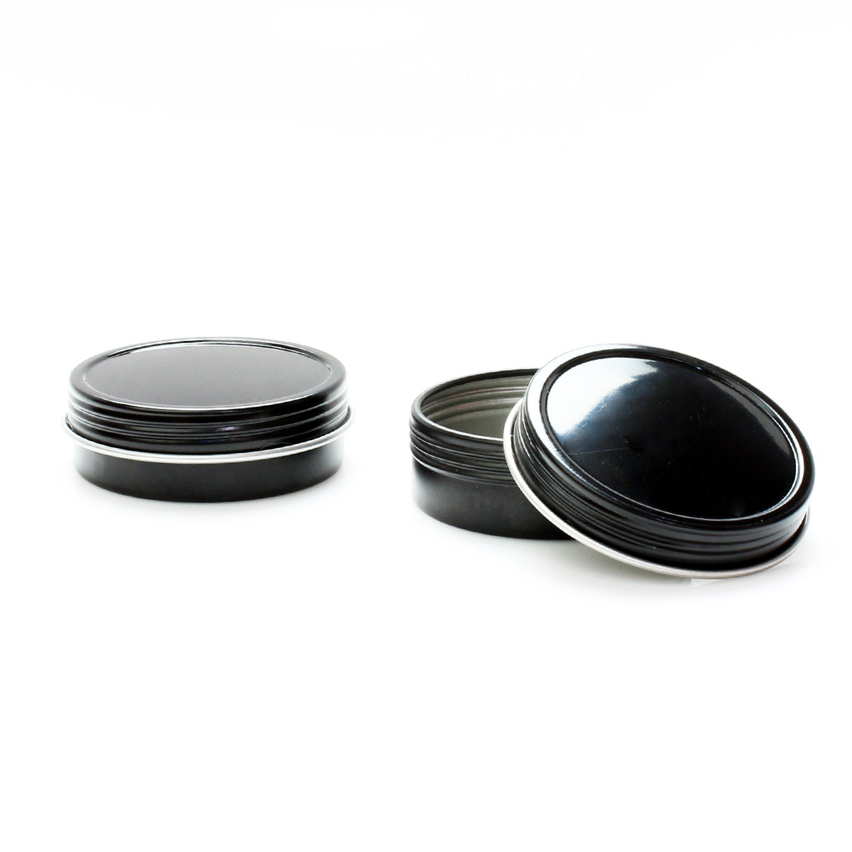 Mimi Pack - Shallow Screw Top Black Tins